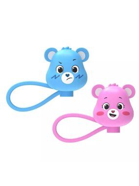 Care Bears Straw Toppers 2-Pack - Cheer Bear & Grumpy Bear - NEW SEALED
